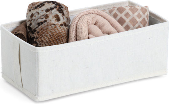 Fabric Storage Case for Belts / Socks / Underwear / Ties in Ecru Color 15x30x11cm 1pcs