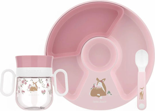 Little Dutch Feeding Set Mio Fairy Garden made of Plastic Pink 3pcs