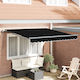vidaXL Awning fabric Black