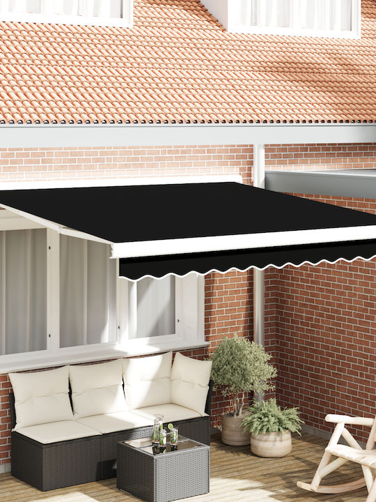 vidaXL Τέντα Βεράντας Μαύρη x2.5m