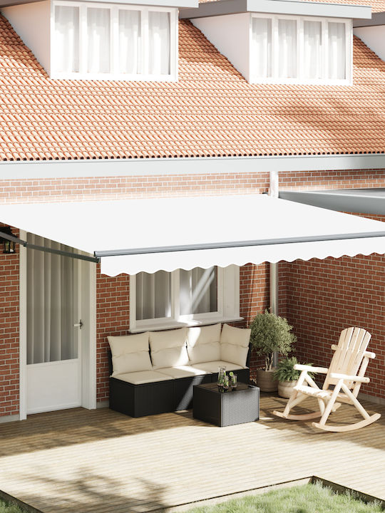 vidaXL Markise für Terrasse Weiß 4,5x3m