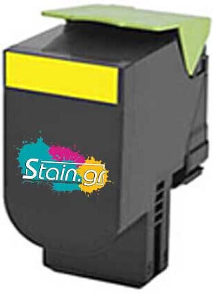 Stain Kompatibel Toner für Laserdrucker Lexmark 80C2SY0 2000 Seiten Gelb