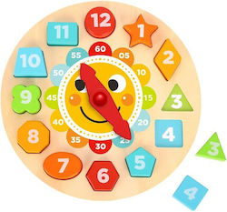Ξύλινο Παιδικό Puzzle Σφηνώματα Clock 12pcs Tooky Toys