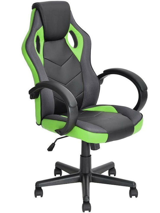 Bakaji 02815939 Καρέκλα Gaming Δερματίνης Μαύρο / Πράσινο