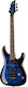 Schecter Omen Elektrische Gitarre Stratocaster mit HH Tonabnehmerkonfiguration See-Thru Blue Burst