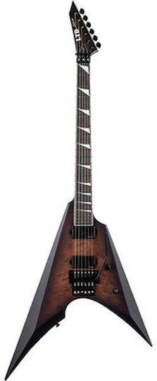 ESP Ltd Arrow Qm Dark Elektrische Gitarre Fliegendes V Bersten