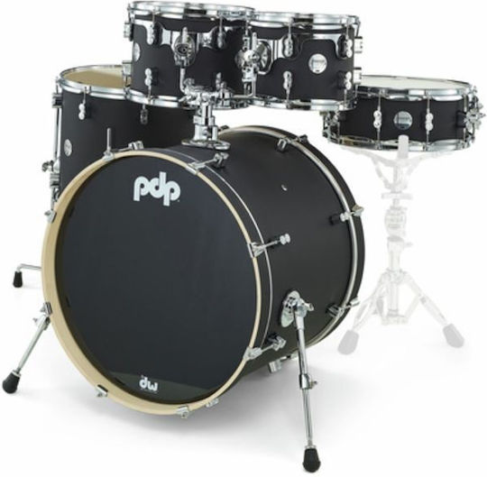 DW Drums Pdp Cm5 Standard Satin Black Drum Set