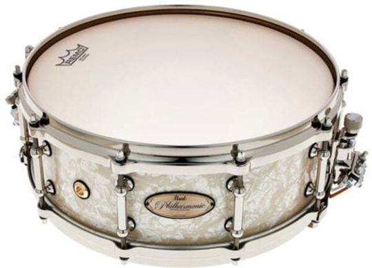 Pearl Tambur Lemn 14" x 5" Alb