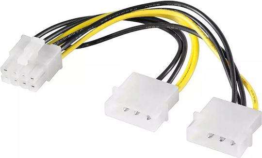 Microconnect 4-Pin PCIe - 4-Pin PCIe Cable 0.15m Μαύρο PI02015