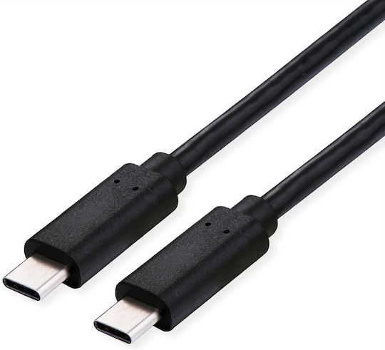 Roline Kabel 11.99.9091 USB C M zu USB C M 0,5m 100W Schwarz