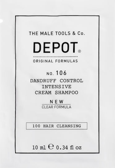 Depot 100 Sampon De Păr Pentru Curățarea Părului Nr 106 Formula Clară Pro-vitamina B5 Sampon Antimătreață 10 Ml