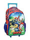 Gim Paw Patrol School Trolley Bag Elementary With Water Bottle Holder 27 Litre 35 x 20 x 46cm