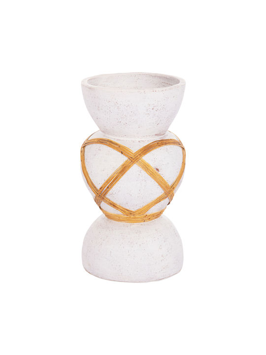 HomeMarkt Decorative Vase Maynard White 27.5x27...