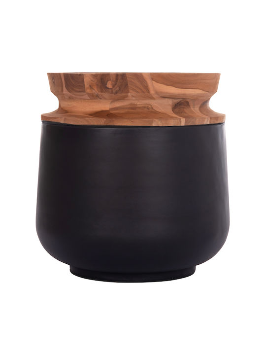 HomeMarkt Decorative Vase Linter Black 41x41x47cm
