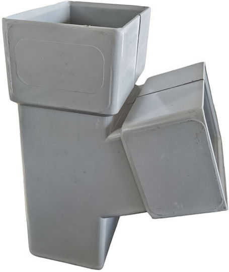 Cot curb vertical 6x10 67,5° PVC-U, jgheab gri