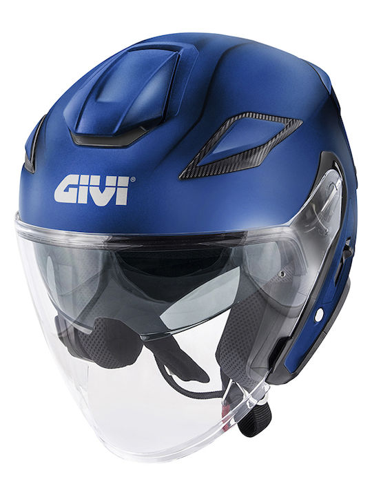 Givi X29 Fiber Blue Motorcycle Helmet Jet ECE 2...
