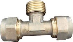 Male Tee Φ16x1/2xΦ16 for Pipe Fitting