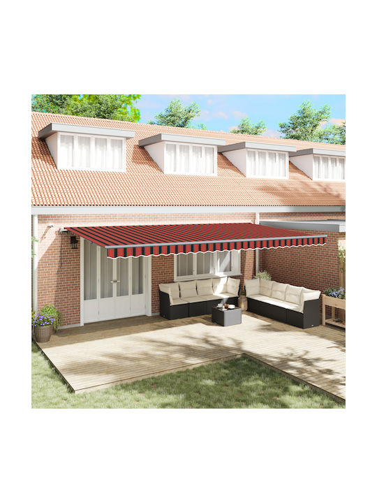 vidaXL Terrace Wall Tent with LED Light Orange ...