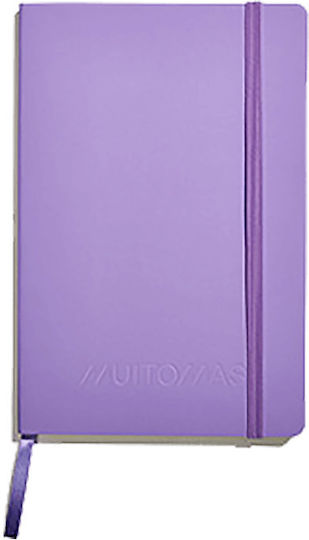 Muitomas Notebook 80 Sheets Ruled with Elastic Purple