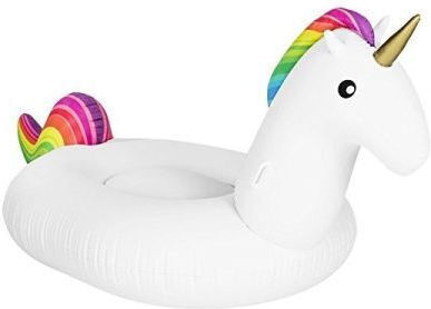 Huge Inflatable Sea Mattress Unicorn White 200x100cm
