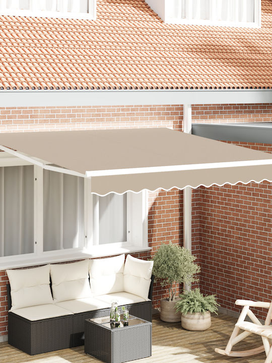 vidaXL Cort Terasă Bej 3.5x2.5m