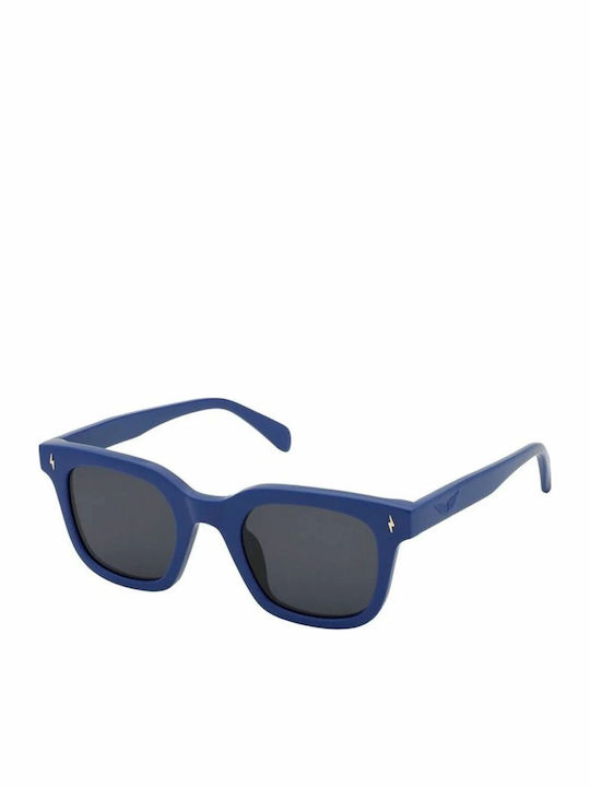 Zadig & Voltaire Unisex Sunglasses with Purple Plastic Frame and Gray Lens