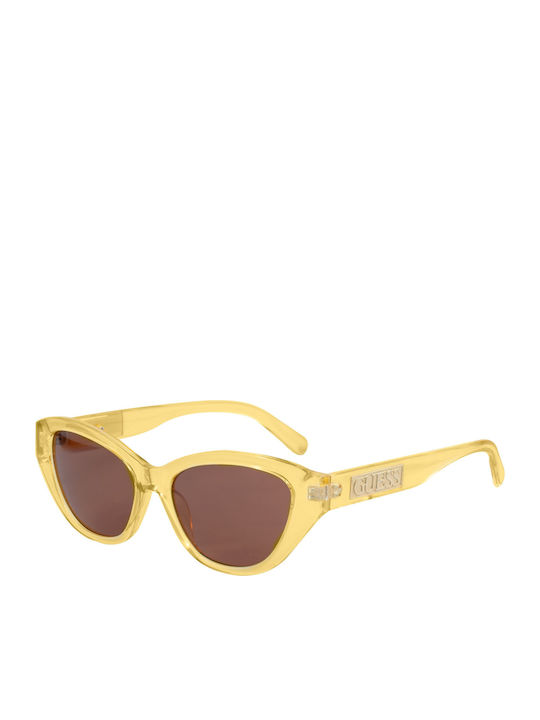 Guess Women's Sunglasses With Yellow Frame And Grey Lens GO00020-39B