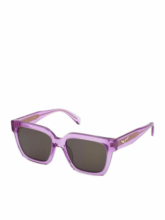 Zadig & Voltaire Women's Sunglasses with Purple Plastic Frame and Purple Lens