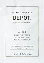 Depot 500 Produse Pentru Îngrijirea Bărbii Și Mustății Specifics Nr 501 Șampon Pentru Bărbie Cu Pro-vitamina B5 Hidratant Și Clarifiant 10 Ml