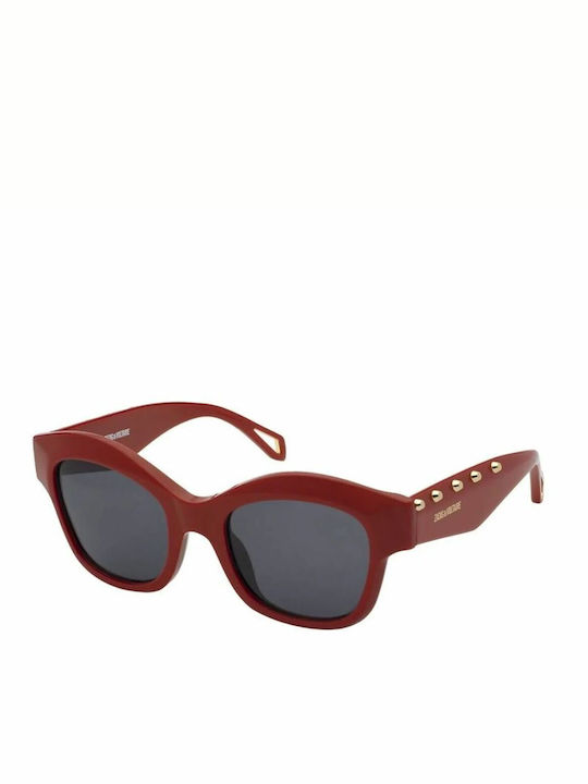 Zadig & Voltaire Women's Sunglasses with Red Plastic Frame and Red Lens