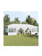 vidaXL Gazebo Garten Weiß 8x4m
