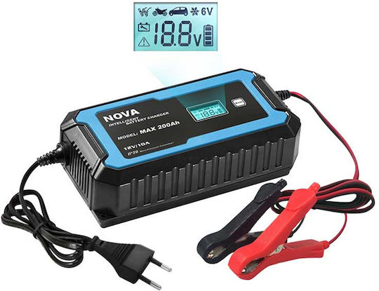 Nova MAX 200 Φορτιστής Μπαταρίας Αυτοκινήτου 6/12V