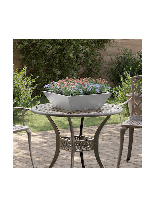 vidaXL Саксия Метал 50x50x15см.