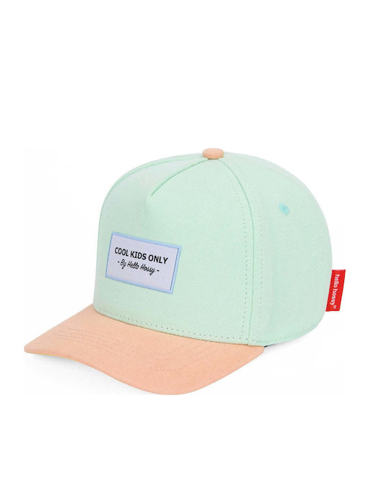 Hello Hossy Kids' Hat Jockey Fabric Turquoise