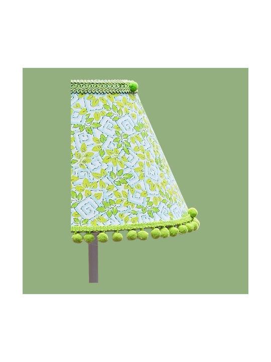 Oxygen Green Fluorescent Metal Table Lamp for E27 Fitting with Green Shade and Base