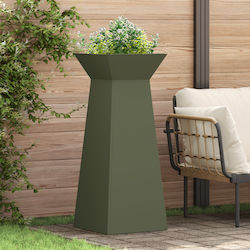 vidaXL Pot Stand Metal Khaki 40cmx40cmx101cmcm.