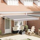 vidaXL Awning fabric Gray 3x4m