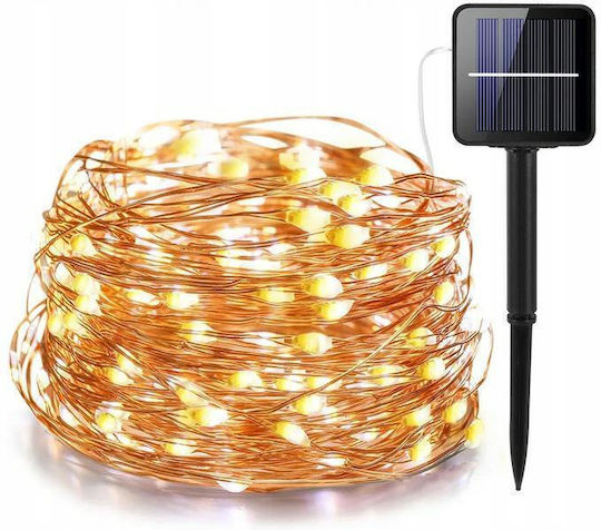 Volteno Set of 24 Hanging Solar Lights Garland with Warm White Light 3000K