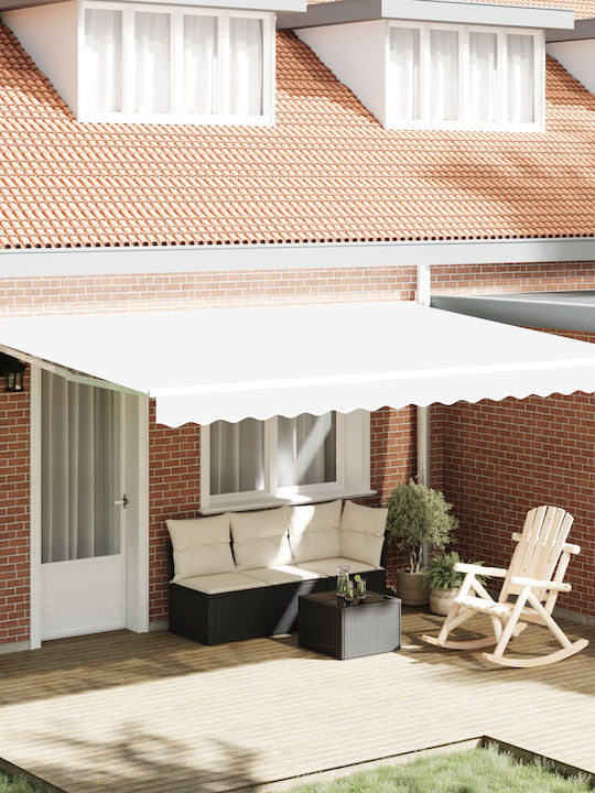 vidaXL Pavillon Terrasse Weiß 4.5x3m