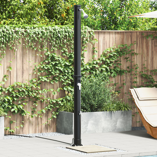 vidaXL Solar Pool Shower Made of PVC with Height 217cm Gray