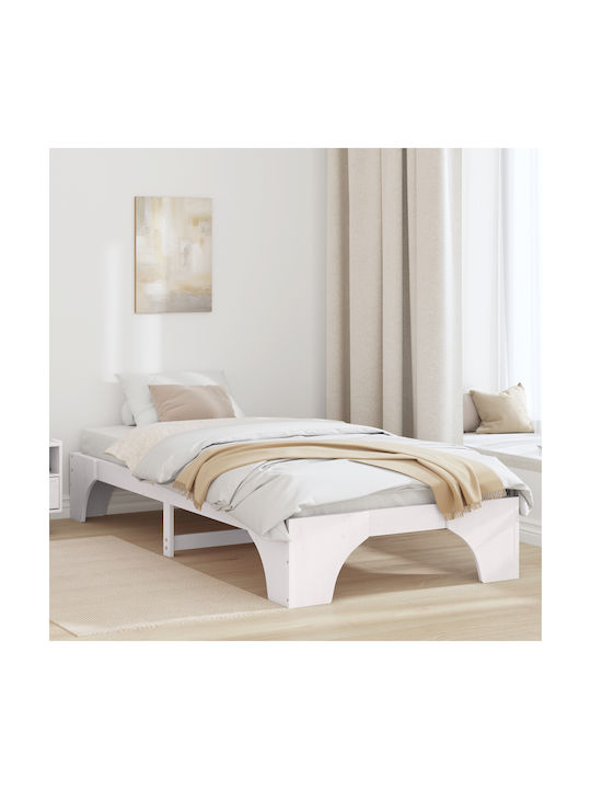 Kids Bed Classic Single White for Mattress 90x1...