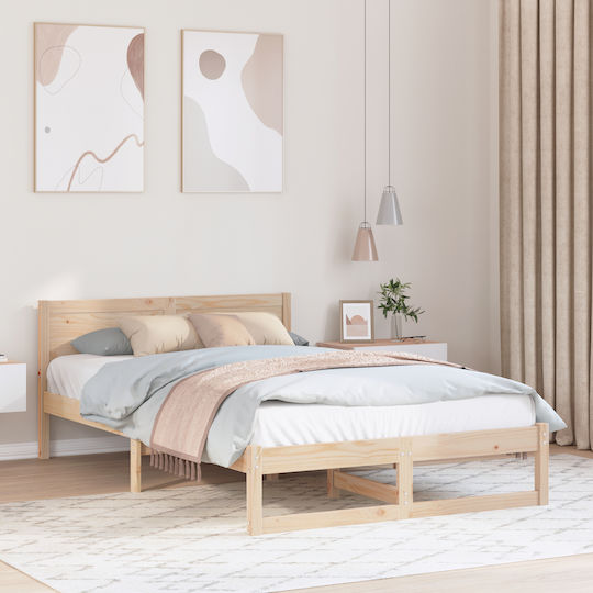 Kids Bed Classic Semi Double Solid pine wood for Mattress 120x200cm