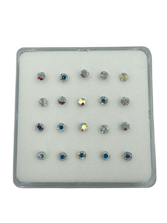 Asimi Body Piercing Σκουλαρίκι Μύτης από Ασήμι Λευκό