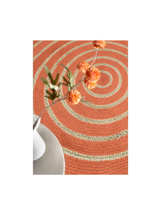 Guy Laroche Maya Rug Round Summer Wicker Terra