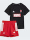 Kids' Set with Shorts Summer 2pcs Black, Red