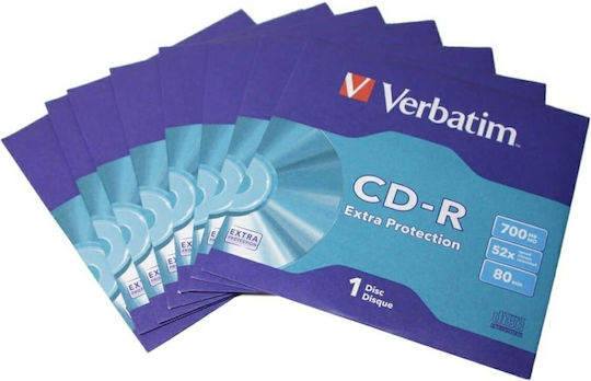 Verbatim Εγγράψιμο CD-R 52x 700MB Cake Box 1τμχ
