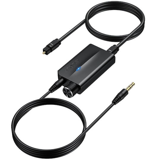 Digital-Analog-Wandler Audio Dac Konverter 192khz 1m Kabel Lautstärkeregler Spdif Toslink Zu 3.5mm Stecker Plug Play Multifunktional