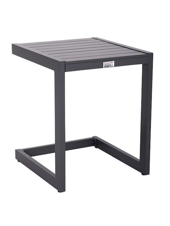 Sitting Room Outdoor Aluminum Table Dark Grey 42x43x53cm