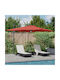 Hanging Circular Aluminum Orange Parasol Φ2.7xY2.7m