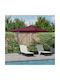 Hängender Aluminium-Burgunder Garten- und Terrassen-Sonnenschirm 2,65x2,65xHöhe 2,65 m